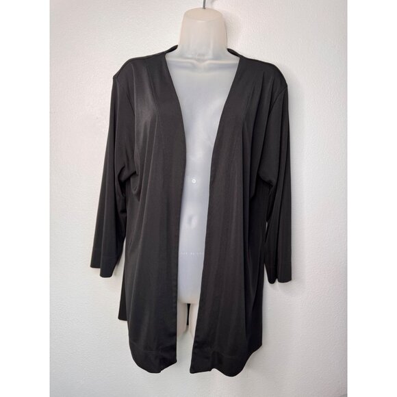 Chico's Sweaters - Chicos Additions Black Long Sleeve Cardigan Travelers Size 3